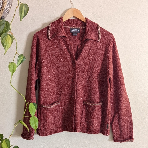 Woolrich Sweaters - Woolrich | Button Front Collared Wool Sweater Cardigan